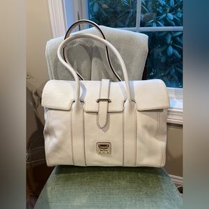 White leather Dooney and Burke shoulder bag